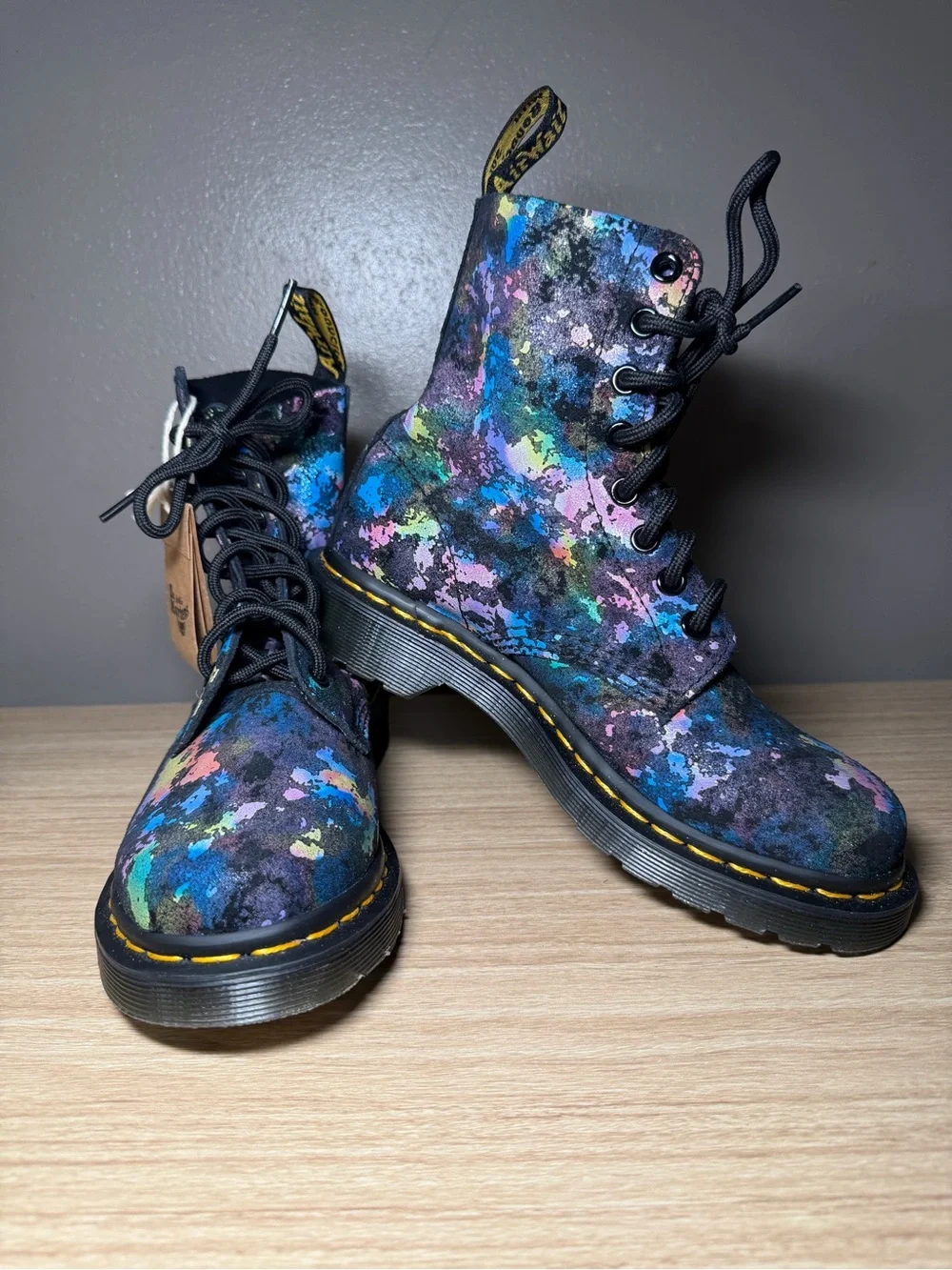 Dr. Martens 1460 Pascal Confetti Suede Lace-Up Boots